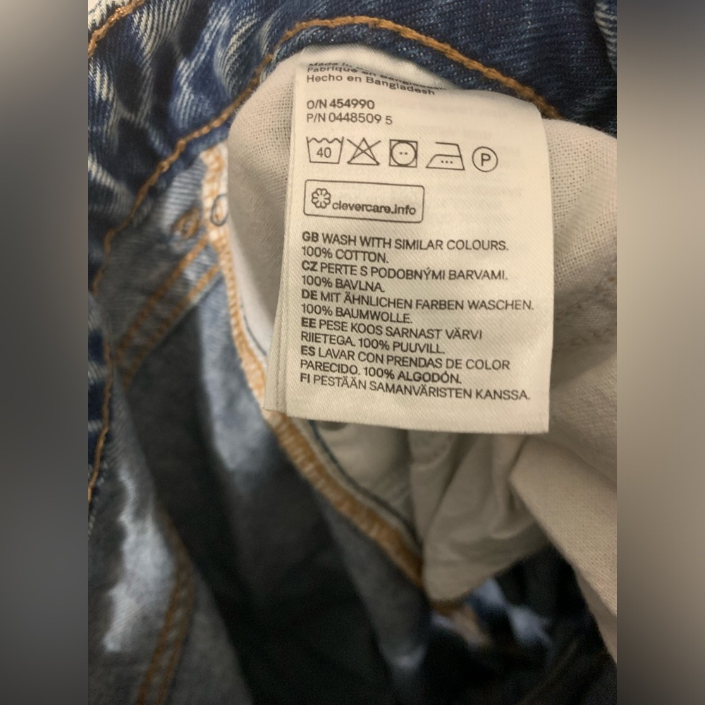 H&M Classic High-Rise Blue Jeans Sz 4 - Picture 4 of 4